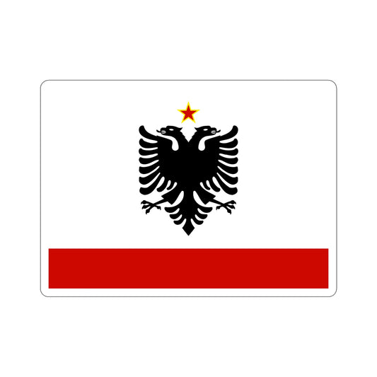 Naval Ensign of Albania 1958 to 1992 STICKER Vinyl Die-Cut Decal-6 Inch-The Sticker Space