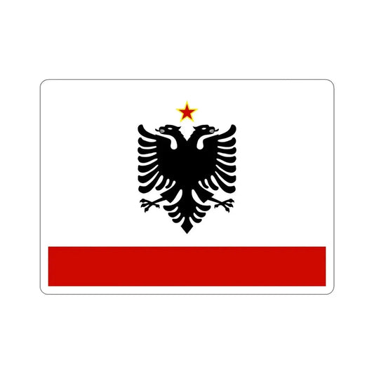 Naval Ensign of Albania 1958 to 1992 STICKER Vinyl Die-Cut Decal 6 Inch - The Sticker Space