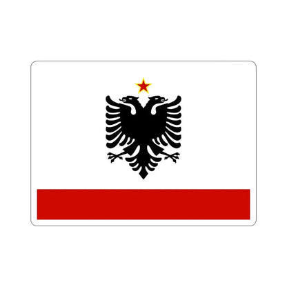 Naval Ensign of Albania 1958 to 1992 STICKER Vinyl Die-Cut Decal - The Sticker Space