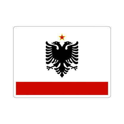 Naval Ensign of Albania 1958 to 1992 STICKER Vinyl Die-Cut Decal - The Sticker Space