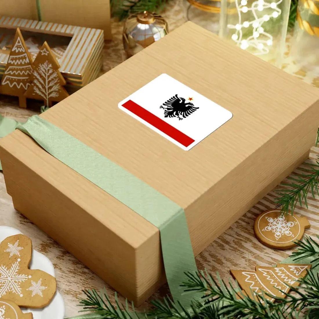 Naval Ensign of Albania 1958 to 1992 - STICKER Vinyl Kiss-Cut Decal - The Sticker Space