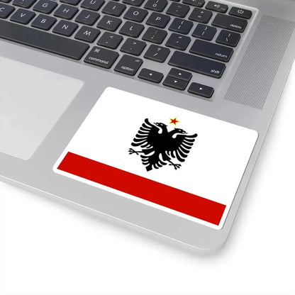 Naval Ensign of Albania 1958 to 1992 - STICKER Vinyl Kiss-Cut Decal - The Sticker Space