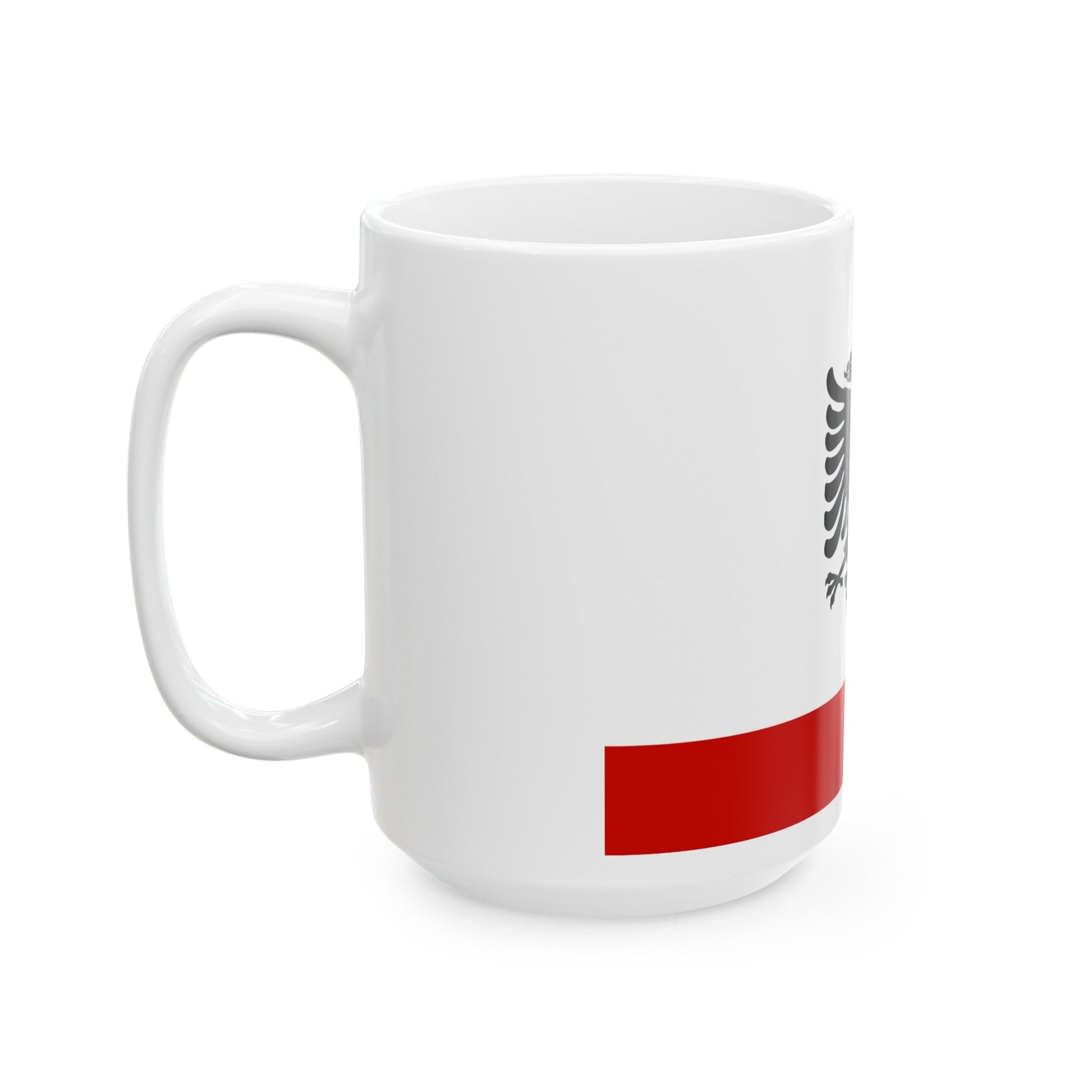 Naval Ensign of Albania 1958 to 1992 - White Coffee Mug-The Sticker Space