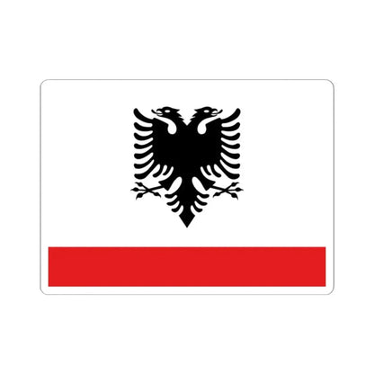 Naval Ensign of Albania (Albania) STICKER Vinyl Kiss-Cut Decal 2 Inch White - The Sticker Space
