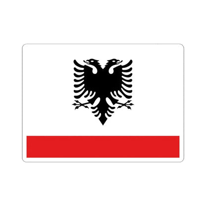 Naval Ensign of Albania (Albania) STICKER Vinyl Kiss-Cut Decal 6 Inch White - The Sticker Space