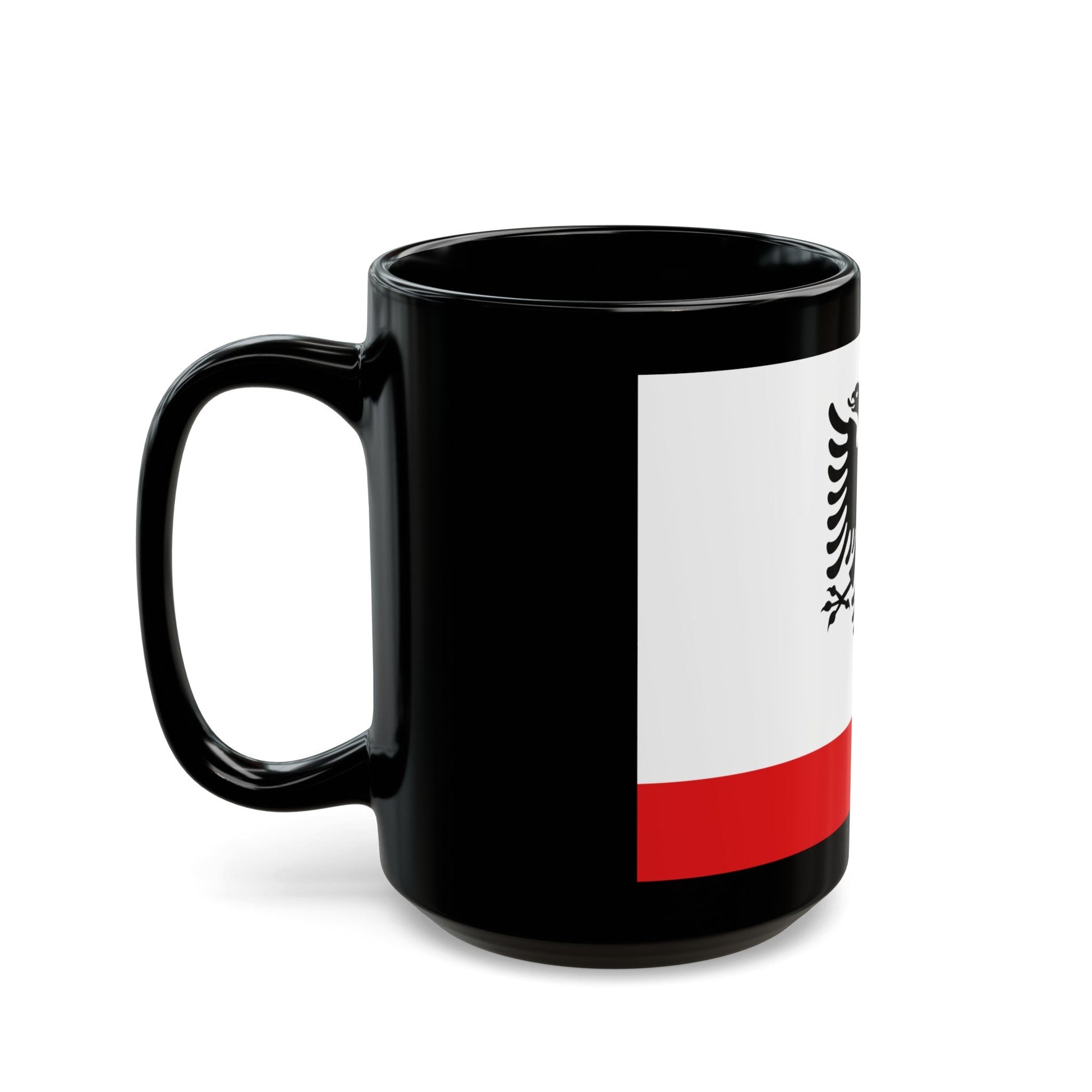 Naval Ensign of Albania - Black Coffee Mug-The Sticker Space