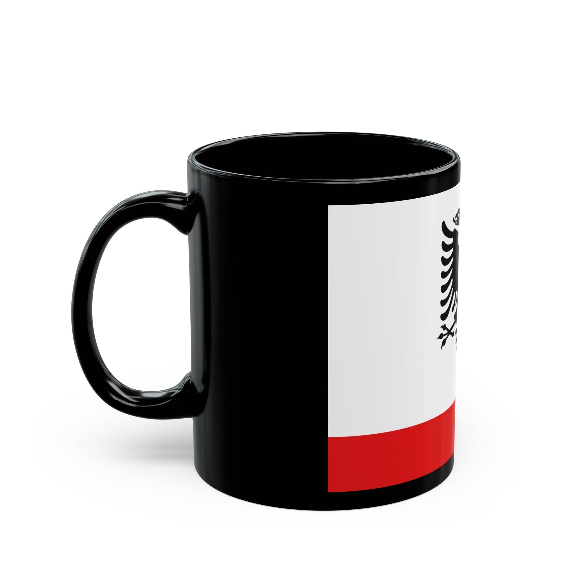 Naval Ensign of Albania - Black Coffee Mug-The Sticker Space