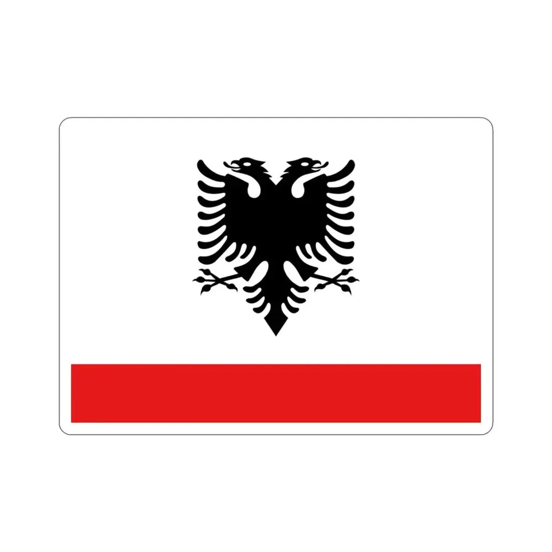 Naval Ensign of Albania STICKER Vinyl Die-Cut Decal 3 Inch - The Sticker Space