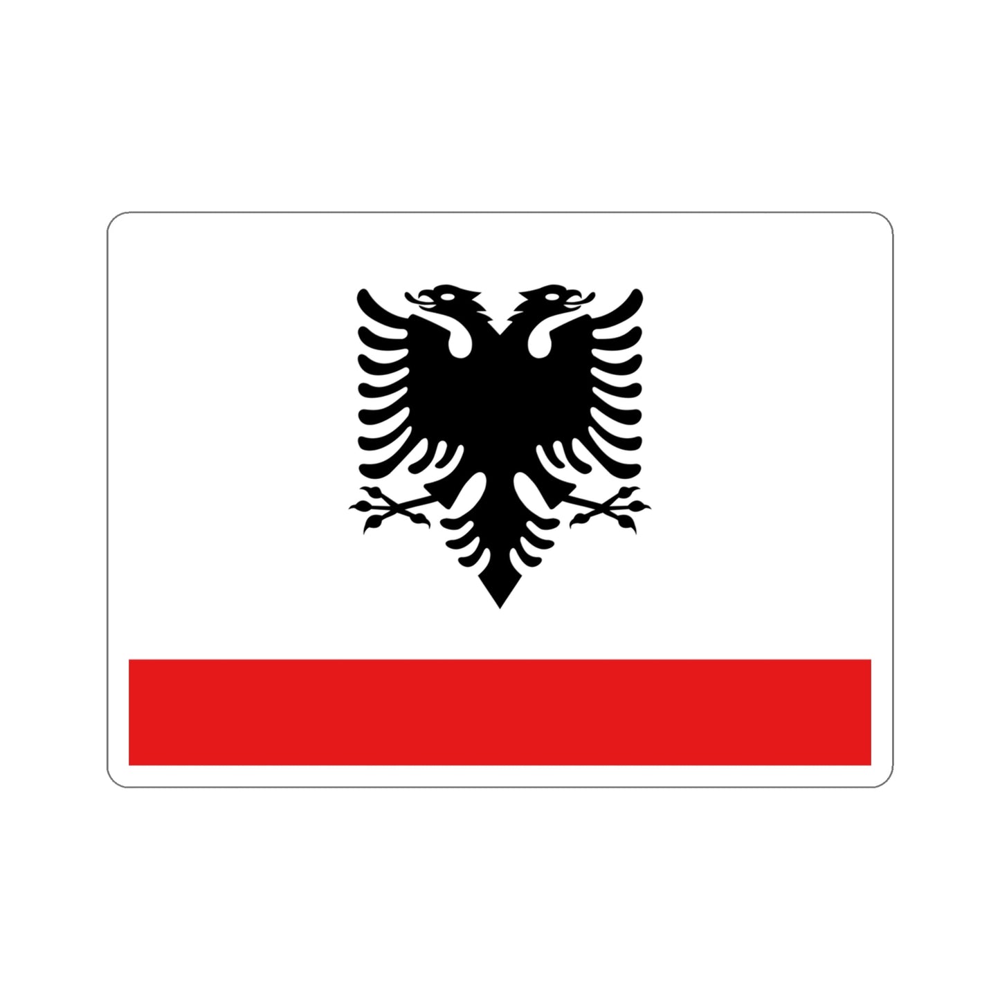 Naval Ensign of Albania STICKER Vinyl Die-Cut Decal-4 Inch-The Sticker Space