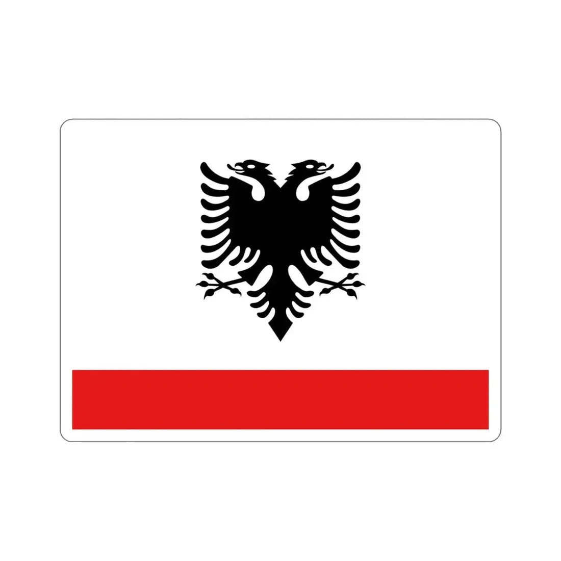 Naval Ensign of Albania STICKER Vinyl Die-Cut Decal 4 Inch - The Sticker Space