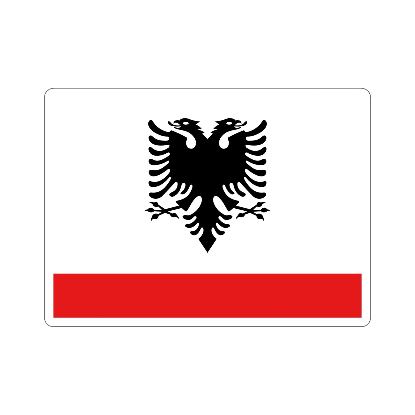 Naval Ensign of Albania STICKER Vinyl Die-Cut Decal-5 Inch-The Sticker Space