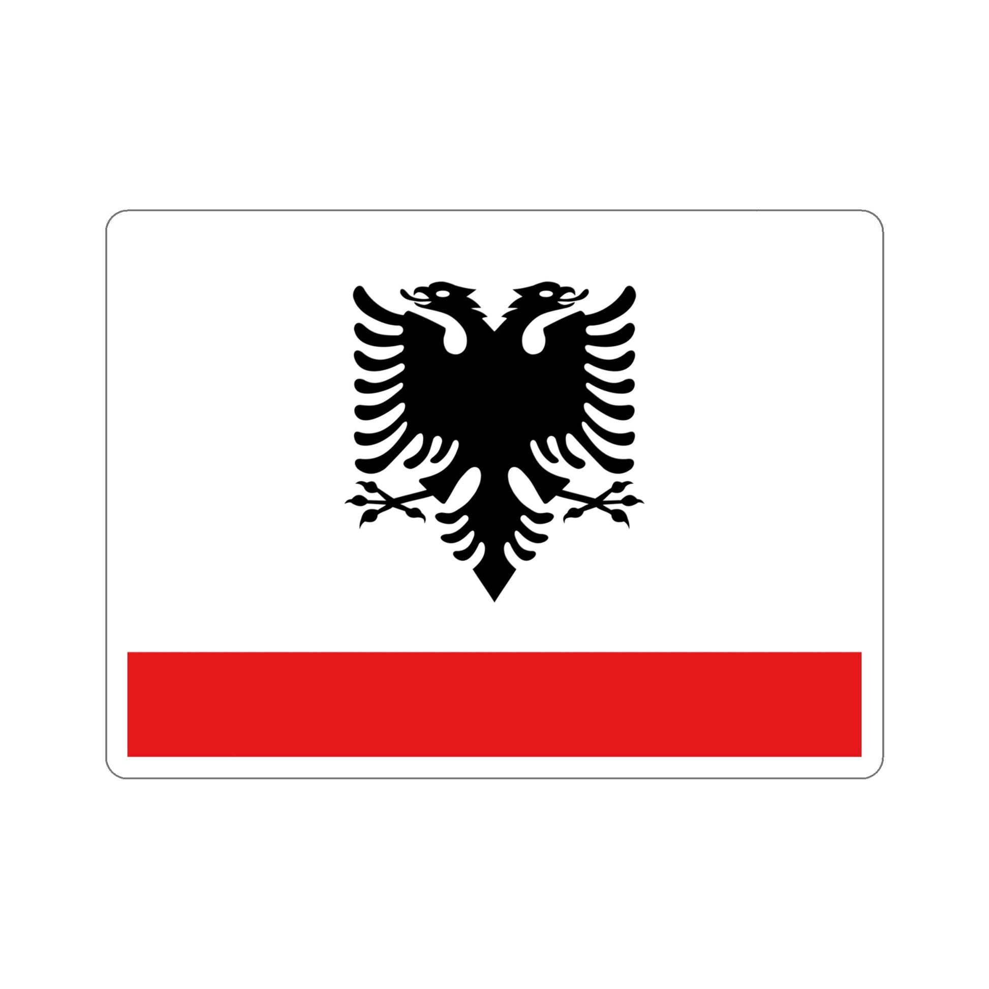 Naval Ensign of Albania STICKER Vinyl Die-Cut Decal-6 Inch-The Sticker Space