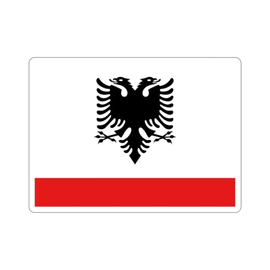 Naval Ensign of Albania STICKER Vinyl Die-Cut Decal 6 Inch - The Sticker Space