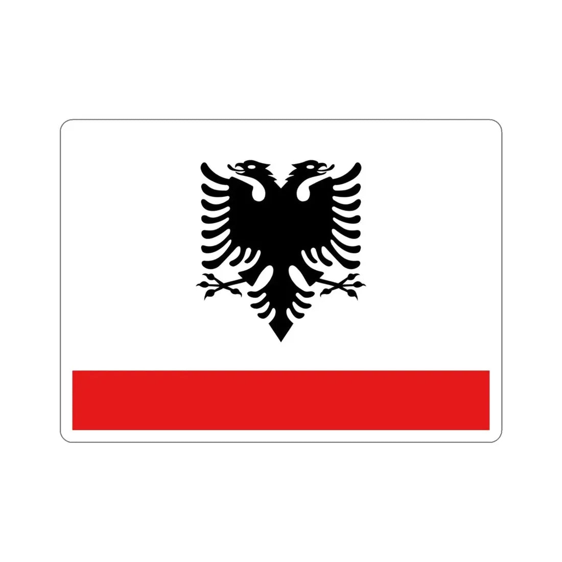 Naval Ensign of Albania STICKER Vinyl Die-Cut Decal - The Sticker Space