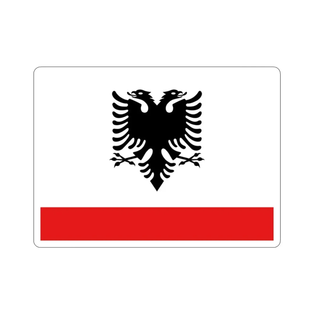 Naval Ensign of Albania STICKER Vinyl Die-Cut Decal - The Sticker Space