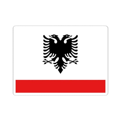 Naval Ensign of Albania - STICKER Vinyl Kiss-Cut Decal 2 Inch White - The Sticker Space
