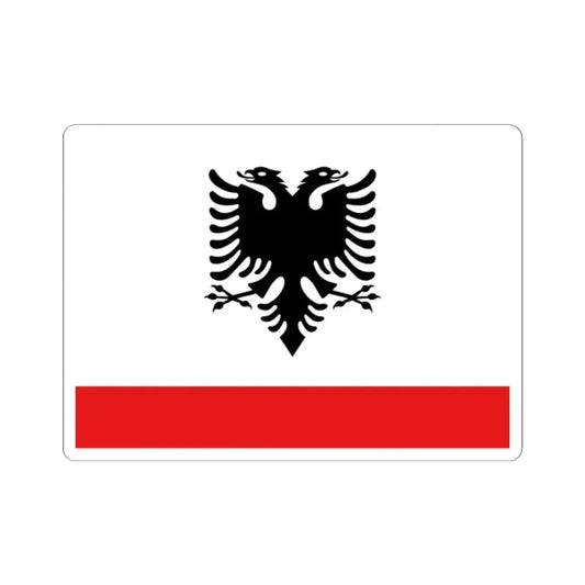 Naval Ensign of Albania - STICKER Vinyl Kiss-Cut Decal 2 Inch White - The Sticker Space
