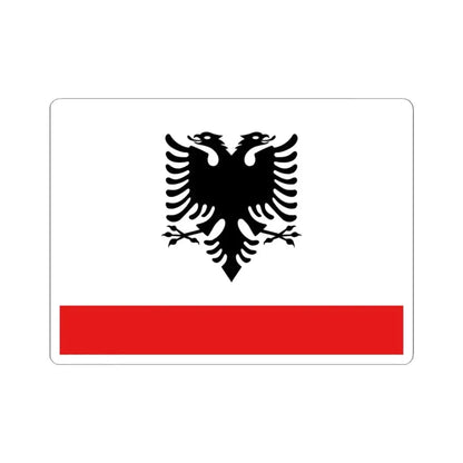 Naval Ensign of Albania - STICKER Vinyl Kiss-Cut Decal 3 Inch White - The Sticker Space