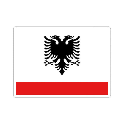 Naval Ensign of Albania - STICKER Vinyl Kiss-Cut Decal 6 Inch White - The Sticker Space