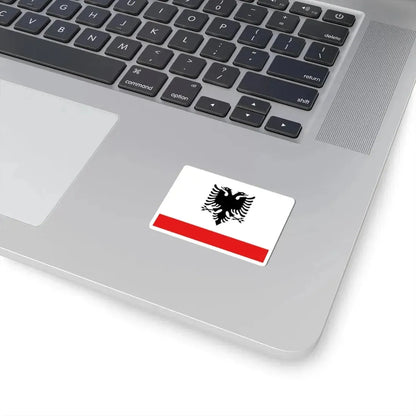Naval Ensign of Albania - STICKER Vinyl Kiss-Cut Decal - The Sticker Space