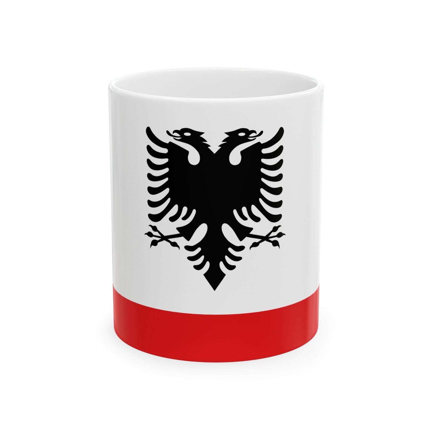 Naval Ensign of Albania - White Coffee Mug-11oz-The Sticker Space