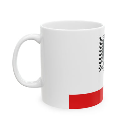 Naval Ensign of Albania - White Coffee Mug-The Sticker Space