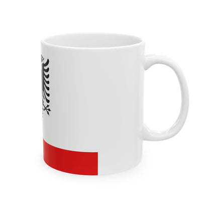 Naval Ensign of Albania - White Coffee Mug-The Sticker Space