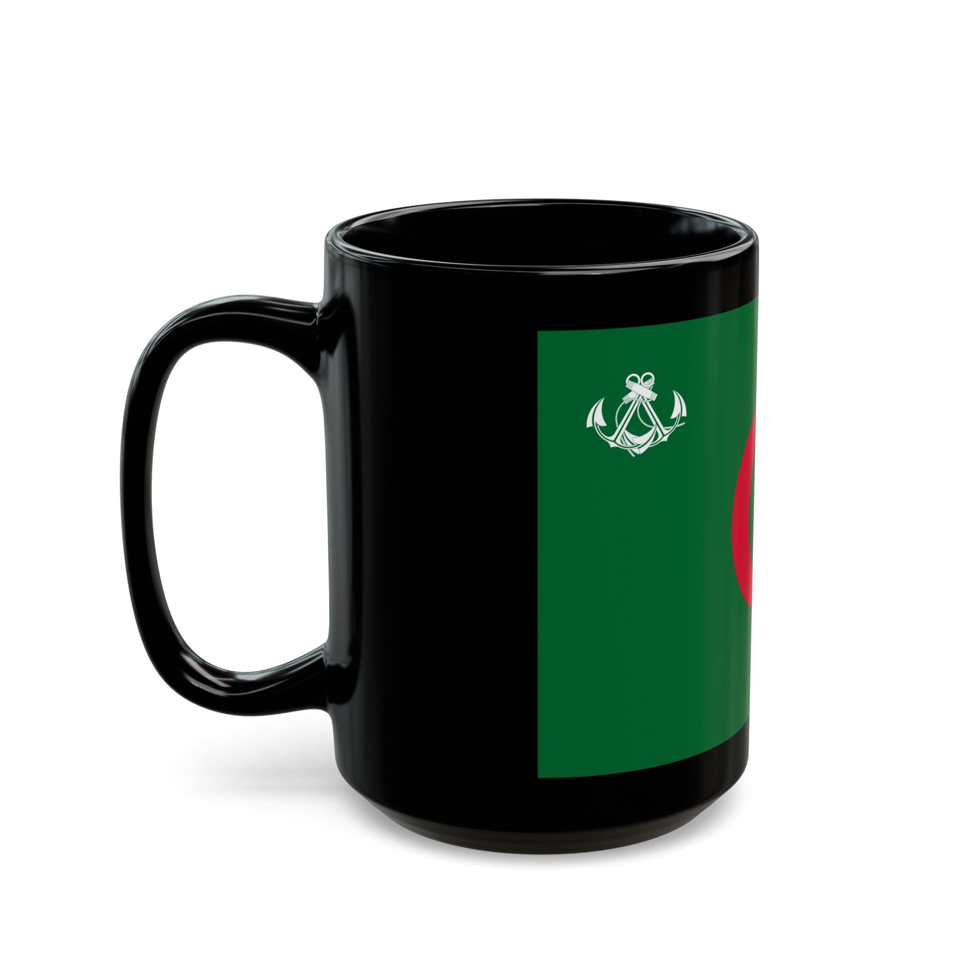 Naval Ensign of Algeria - Black Coffee Mug-The Sticker Space