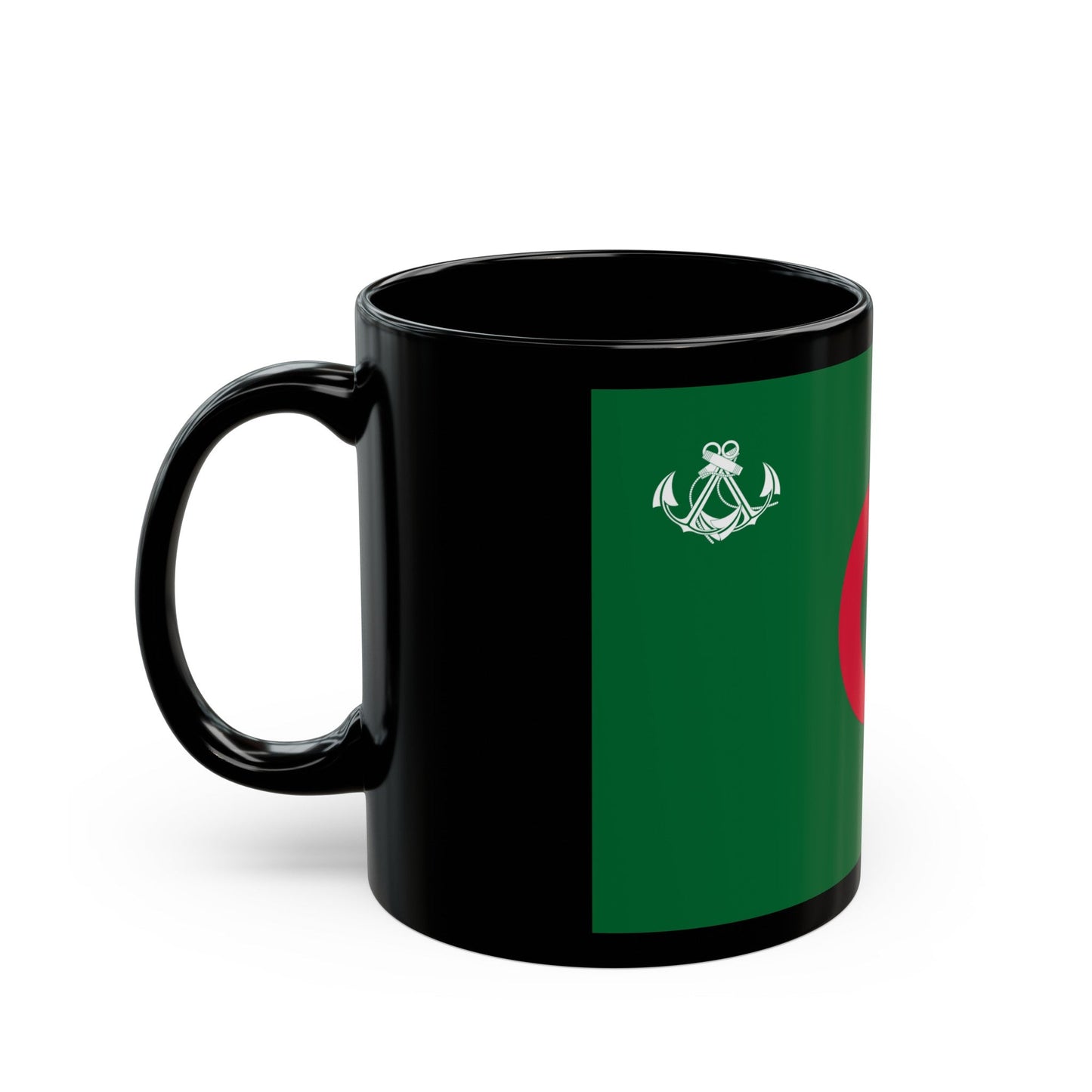 Naval Ensign of Algeria - Black Coffee Mug-The Sticker Space