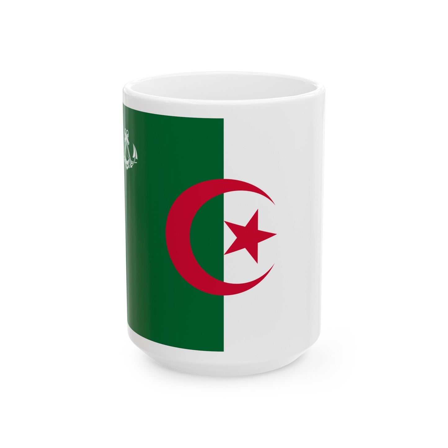 Naval Ensign of Algeria - White Coffee Mug-15oz-The Sticker Space