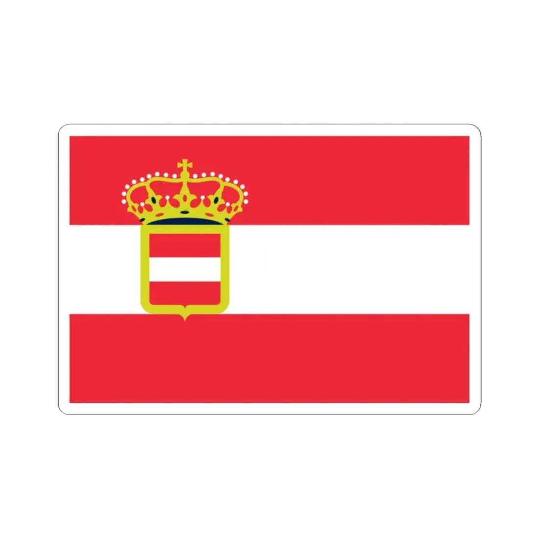 Naval ensign of Austria-Hungary 1880-1915 (Austria) STICKER Vinyl Kiss-Cut Decal 2 Inch White - The Sticker Space