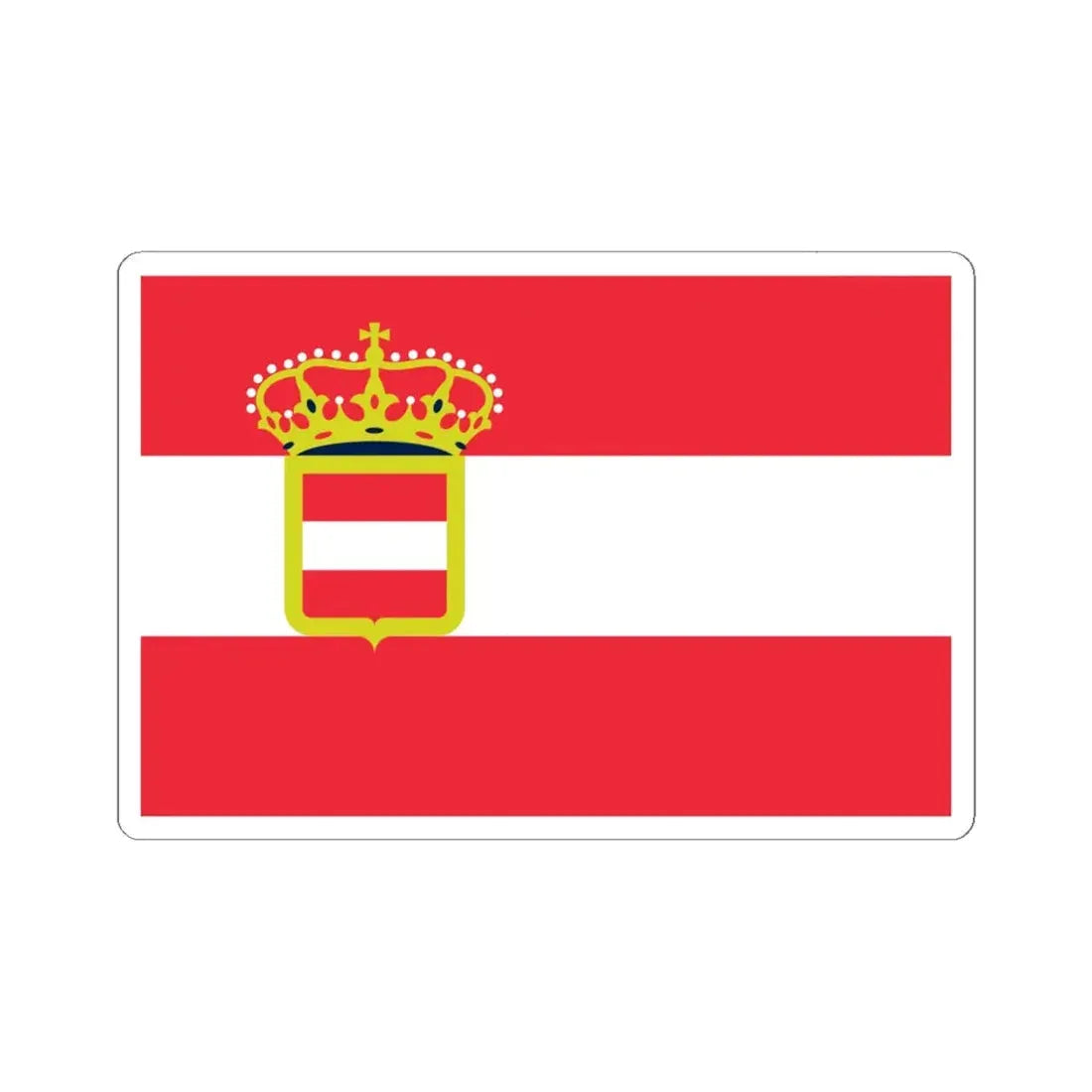 Naval ensign of Austria-Hungary 1880-1915 (Austria) STICKER Vinyl Kiss-Cut Decal 6 Inch White - The Sticker Space