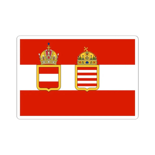 Naval Ensign of Austria-Hungary 1915 (Austria) STICKER Vinyl Kiss-Cut Decal 2 Inch White - The Sticker Space