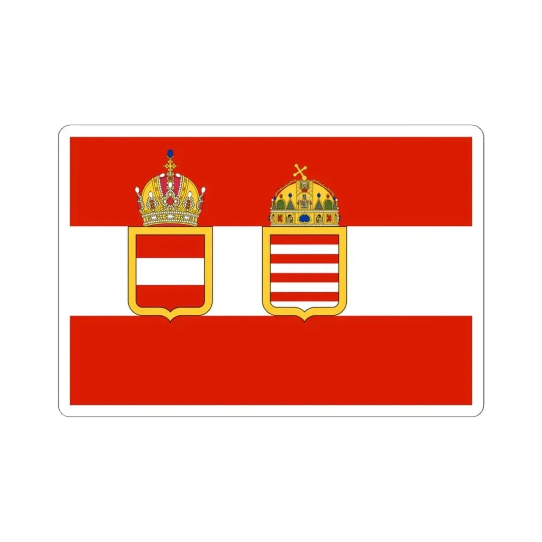 Naval Ensign of Austria-Hungary 1915 (Austria) STICKER Vinyl Kiss-Cut Decal 6 Inch White - The Sticker Space