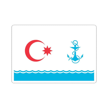 Naval Ensign of Azerbaijan (Azerbaijan) STICKER Vinyl Kiss-Cut Decal 3 Inch White - The Sticker Space