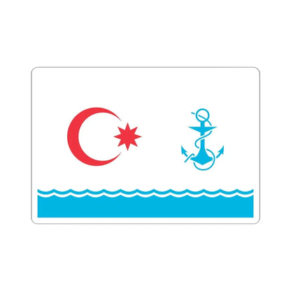 Naval Ensign of Azerbaijan (Azerbaijan) STICKER Vinyl Kiss-Cut Decal 4 Inch White - The Sticker Space