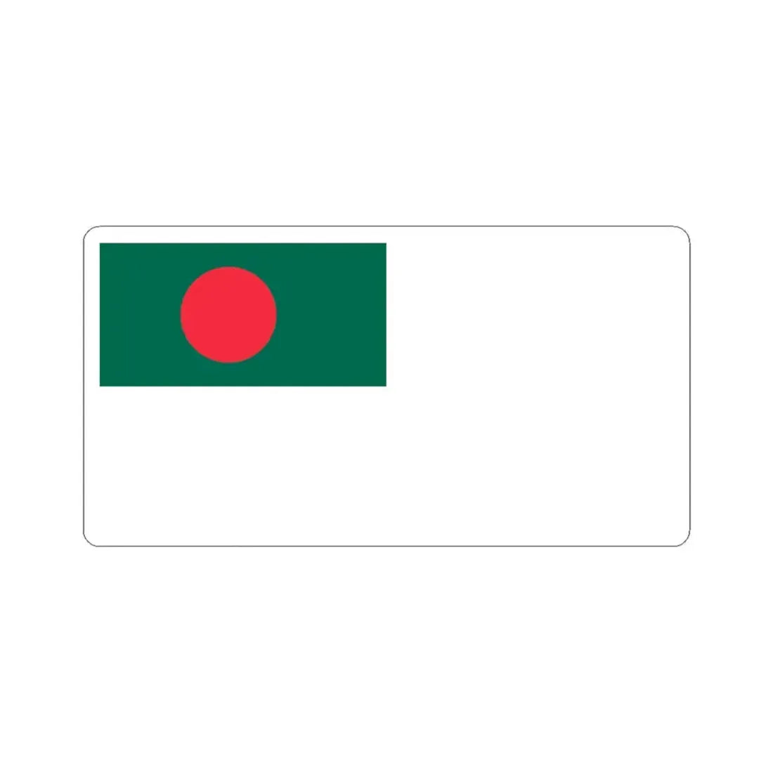 Naval Ensign of Bangladesh (Bangladesh) STICKER Vinyl Kiss-Cut Decal 6 Inch White - The Sticker Space
