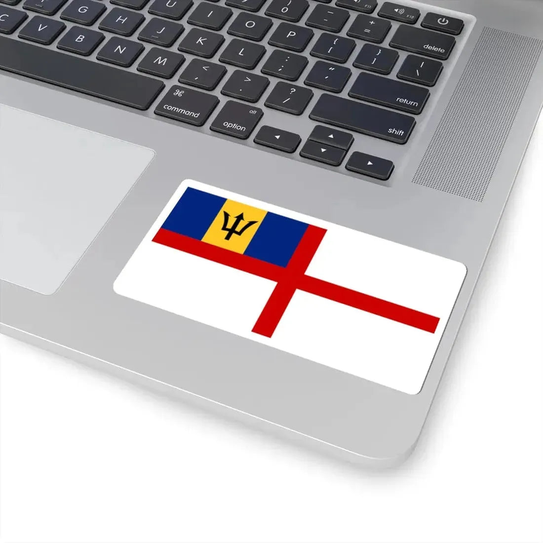 Naval Ensign of Barbados (Barbados) STICKER Vinyl Kiss-Cut Decal - The Sticker Space