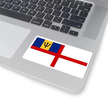 Naval Ensign of Barbados (Barbados) STICKER Vinyl Kiss-Cut Decal - The Sticker Space
