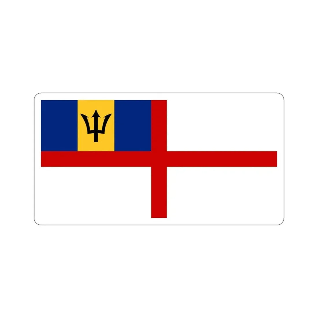 Naval Ensign of Barbados STICKER Vinyl Die-Cut Decal 5 Inch - The Sticker Space
