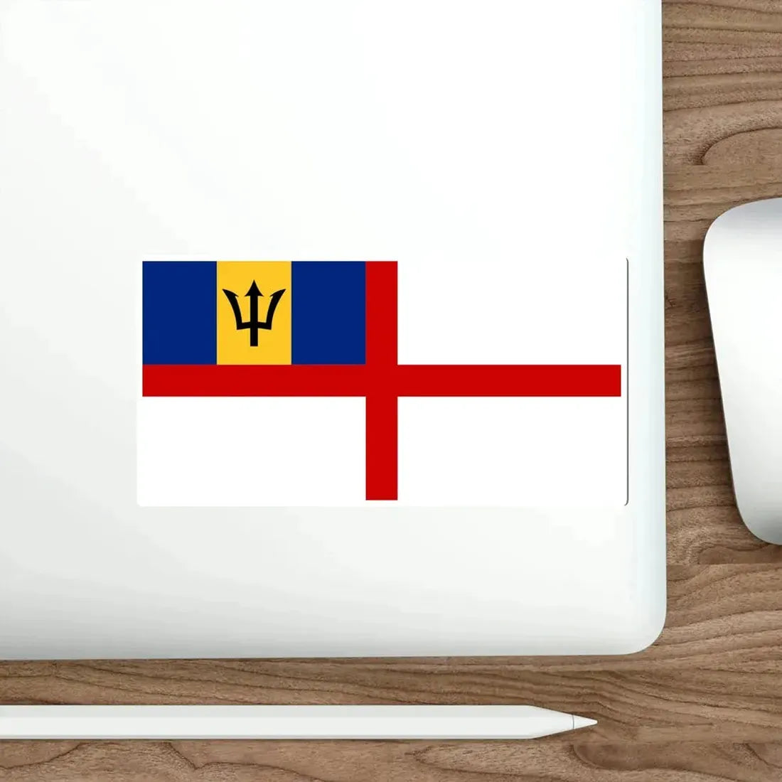 Naval Ensign of Barbados STICKER Vinyl Die-Cut Decal - The Sticker Space
