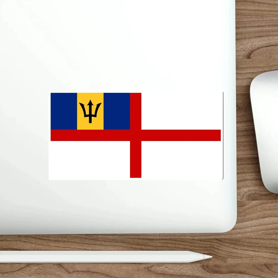 Naval Ensign of Barbados STICKER Vinyl Die-Cut Decal - The Sticker Space