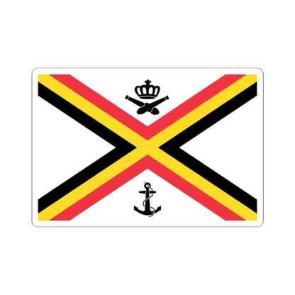 Naval Ensign of Belgium (Belgium) STICKER Vinyl Kiss-Cut Decal 2 Inch White - The Sticker Space