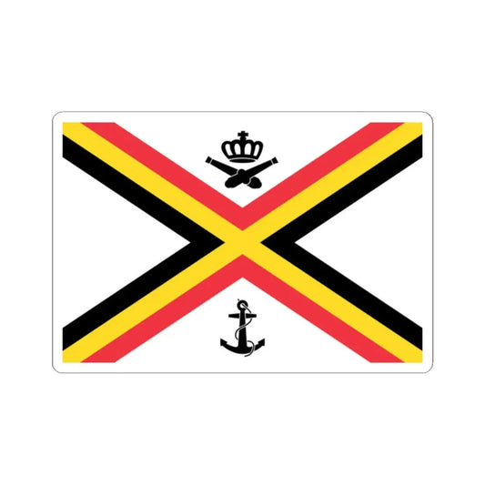 Naval Ensign of Belgium (Belgium) STICKER Vinyl Kiss-Cut Decal 2 Inch White - The Sticker Space
