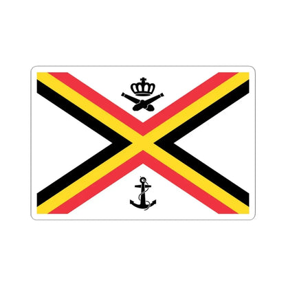 Naval Ensign of Belgium (Belgium) STICKER Vinyl Kiss-Cut Decal 4 Inch White - The Sticker Space