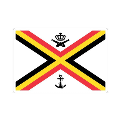 Naval Ensign of Belgium (Belgium) STICKER Vinyl Kiss-Cut Decal 6 Inch White - The Sticker Space