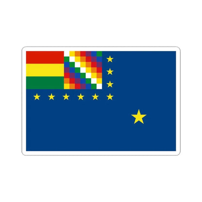 Naval Ensign of Bolivia (Bolivia) STICKER Vinyl Kiss-Cut Decal 3 Inch White - The Sticker Space