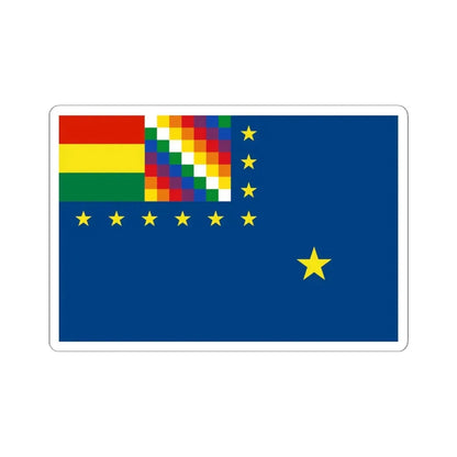 Naval Ensign of Bolivia (Bolivia) STICKER Vinyl Kiss-Cut Decal 6 Inch White - The Sticker Space