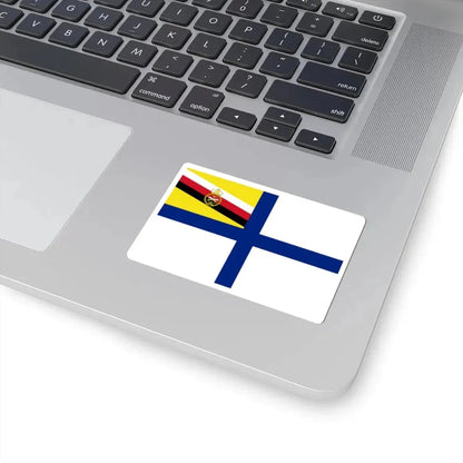 Naval Ensign of Brunei 1984-late 1990s variant (Brunei) STICKER Vinyl Kiss-Cut Decal - The Sticker Space
