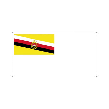 Naval Ensign of Brunei 2nd model (Brunei) STICKER Vinyl Kiss-Cut Decal 4 Inch White - The Sticker Space
